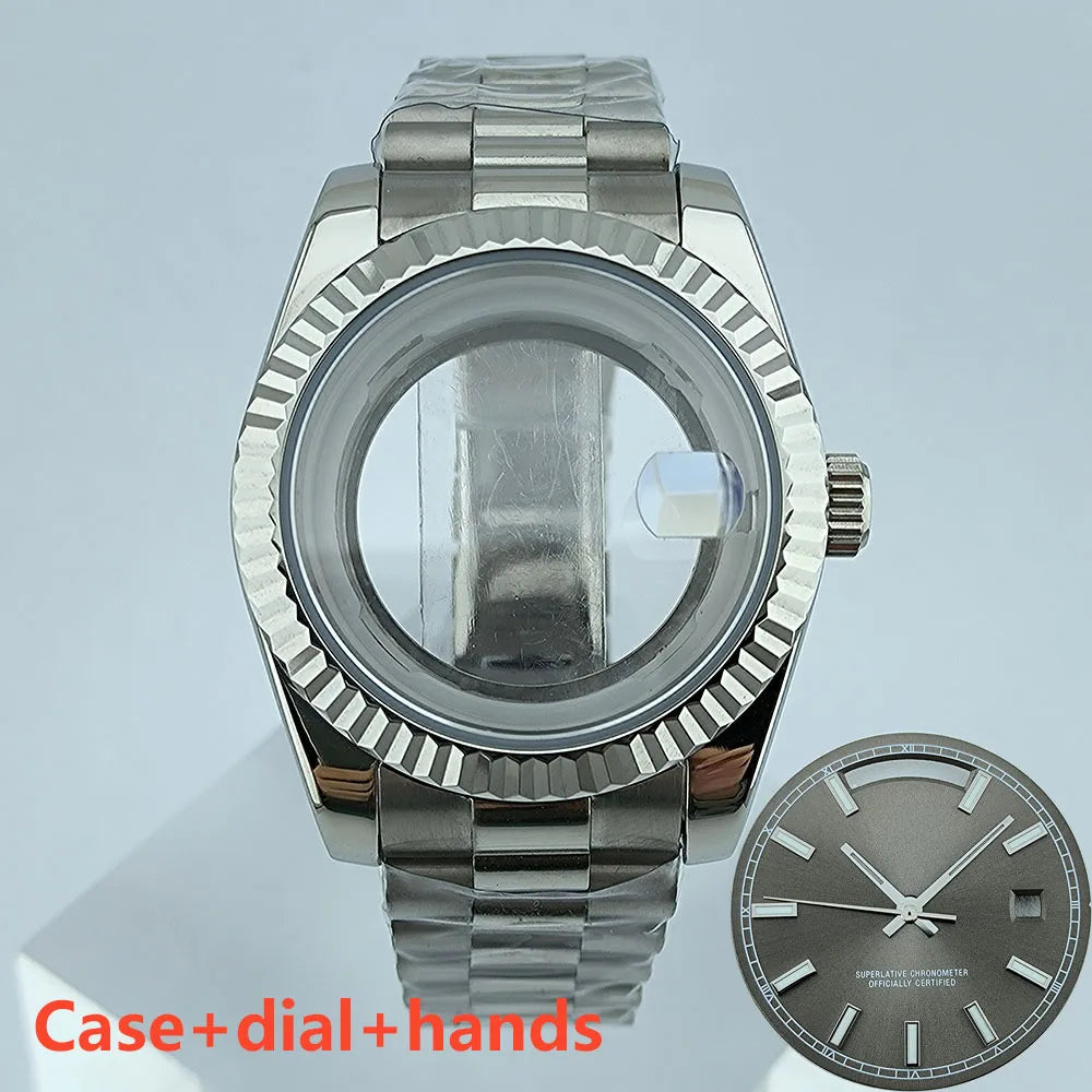 Miyota8285 case watch 41mm case stainless steel men automatic watch sapphire glass suitable for Miyota 8285 movement watch tools