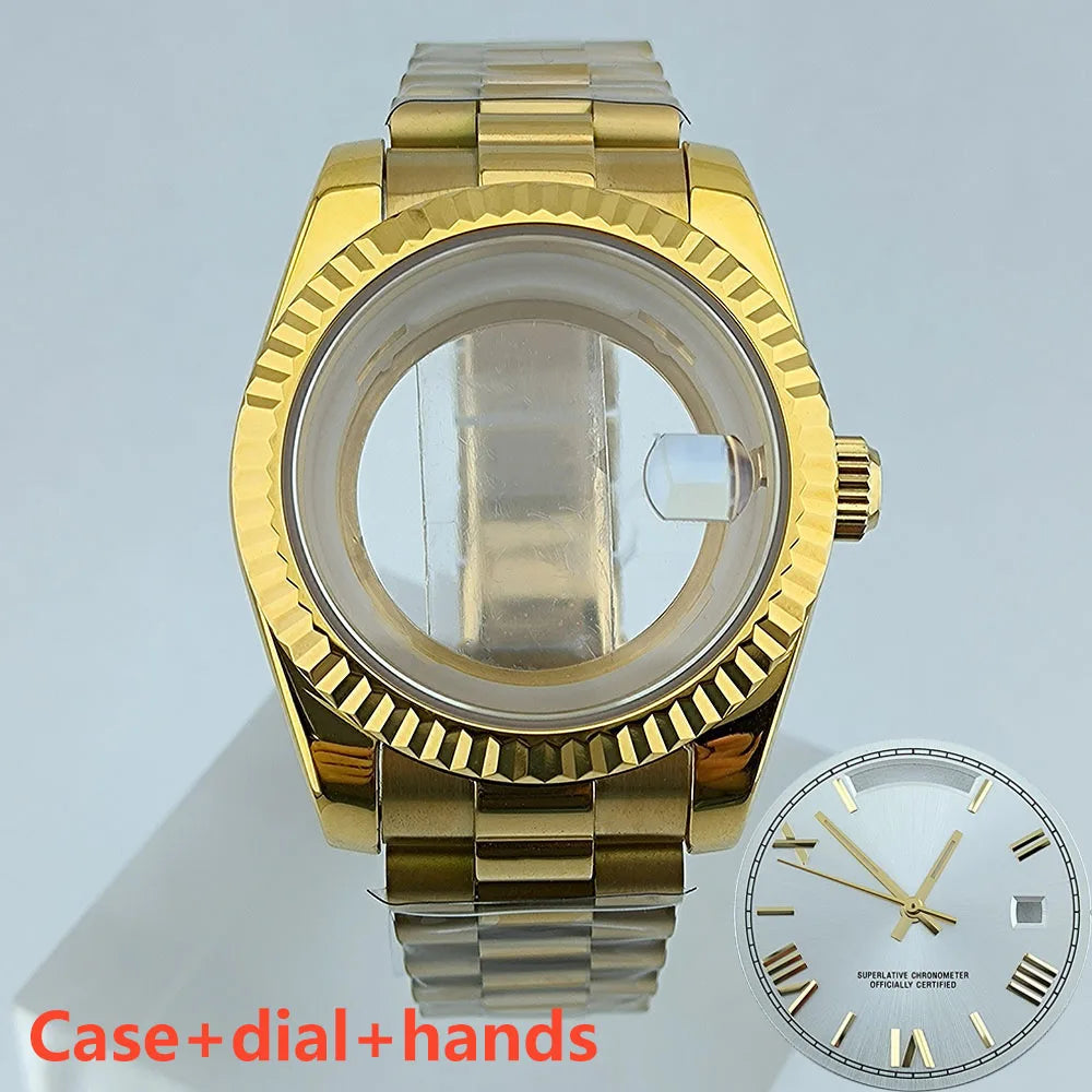 Miyota8285 case watch 41mm case stainless steel men automatic watch sapphire glass suitable for Miyota 8285 movement watch tools