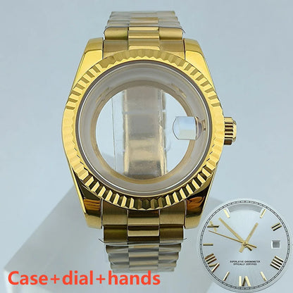 Miyota8285 case watch 41mm case stainless steel men automatic watch sapphire glass suitable for Miyota 8285 movement watch tools