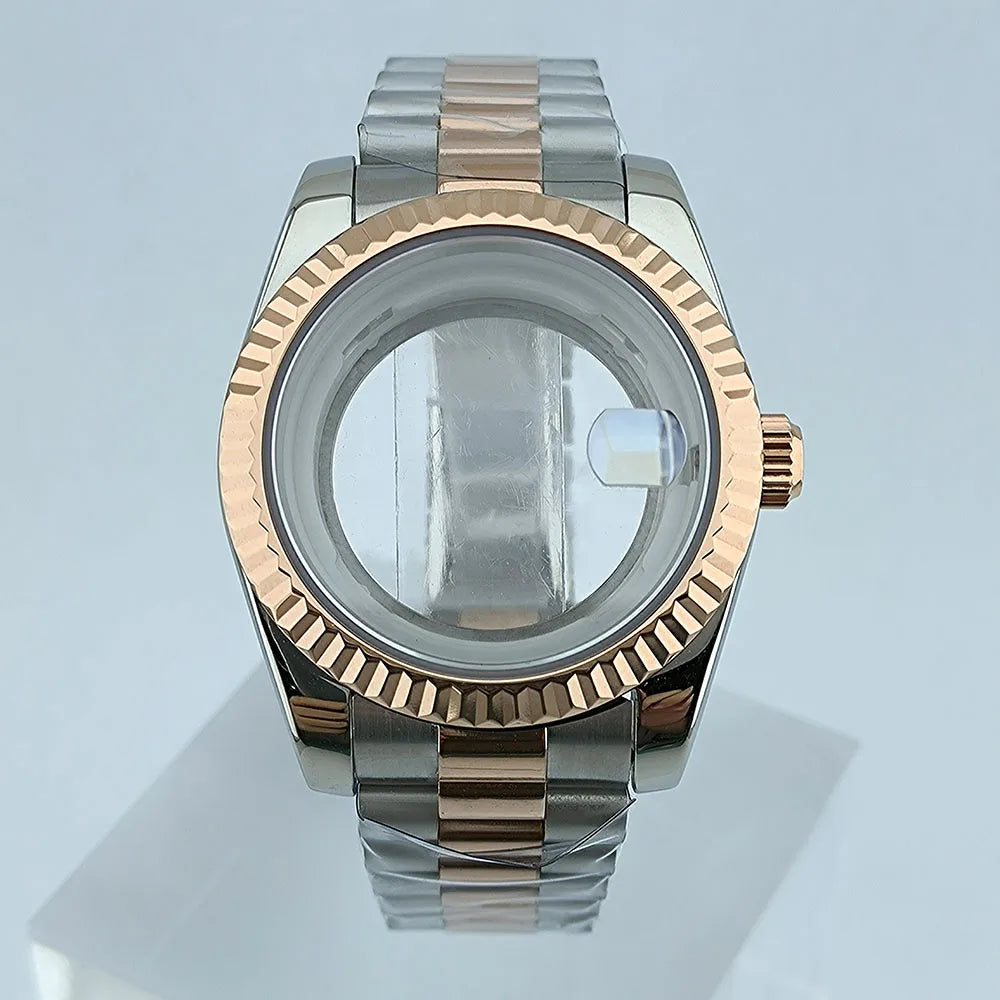 Miyota8285 hands watch case stainless steel men automatic watch sapphire glass suitable for 8285 movement watch accessories