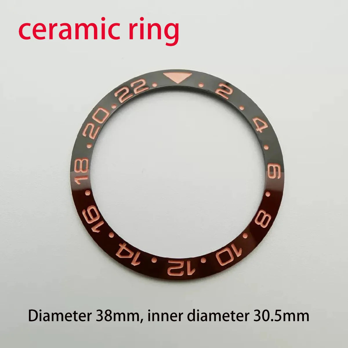 38mm Ceramic And Aluminum Ring GMT Style Watch Bezel Insert For 40mm Watch Cases Replace Accessory Diving Bezel Ring