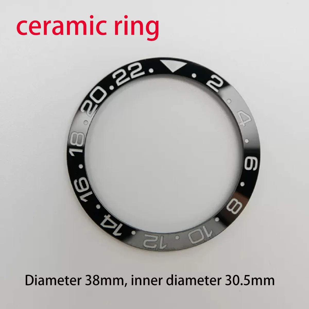 38mm Ceramic And Aluminum Ring GMT Style Watch Bezel Insert For 40mm Watch Cases Replace Accessory Diving Bezel Ring