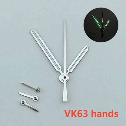 VK63 dial 31.8mm No Logo Dial Panda Dial Green luminous Dial fit VK63 movement watch accessories repair tools