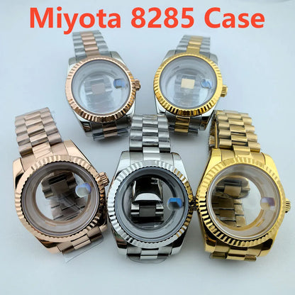 Miyota8285 case watch 41mm case stainless steel men automatic watch sapphire glass suitable for Miyota 8285 movement watch tools