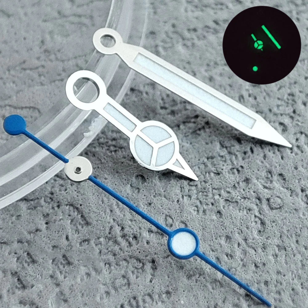 NH35 Hands Rose Gold Silver Watch Hands For NH35/NH36/4R/7S Movement Watches Pointers Green/Blue Luminous
