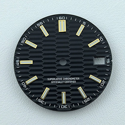 NH35 dial Custom logo No logo Watch dial 28.5mm Blue Luminous dial for NH35 NH36 movement watch accessories