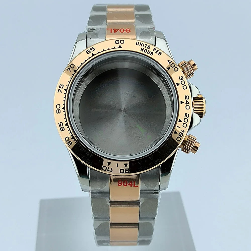 VK63 case Stainless steel high quality Watch case men's chronograph quartz watch suitable for VK63 movement watch accessories