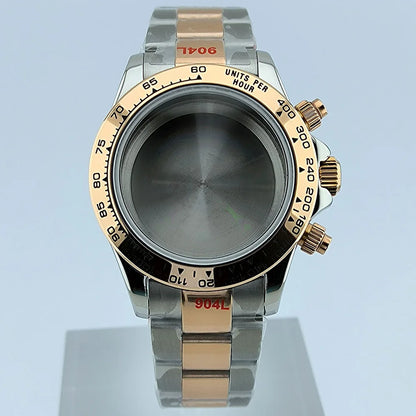 VK63 case Stainless steel high quality Watch case men's chronograph quartz watch suitable for VK63 movement watch accessories