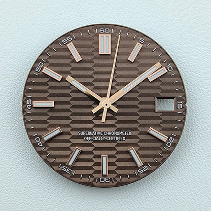 NH35 dial Custom logo No logo Watch dial 28.5mm Blue Luminous dial for NH35 NH36 movement watch accessories