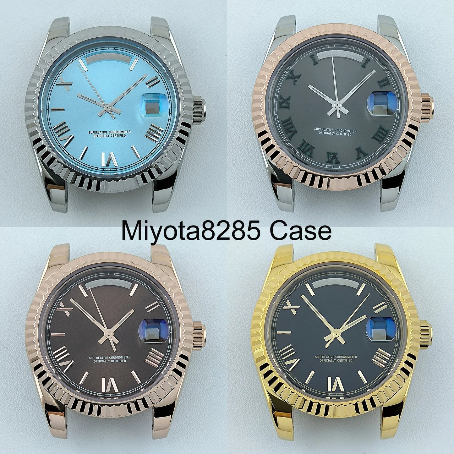Miyota8285 Case Watch Case Men's Automatic Watch 41mm Stainless Steel Sapphire Glass Fit Miyota 8285 Movement Watch Accessories