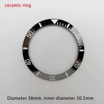 38mm ceramic/aluminium insert bezel high quality green/blue luminous bezel is tilted for 40mm watch case watch repair tools