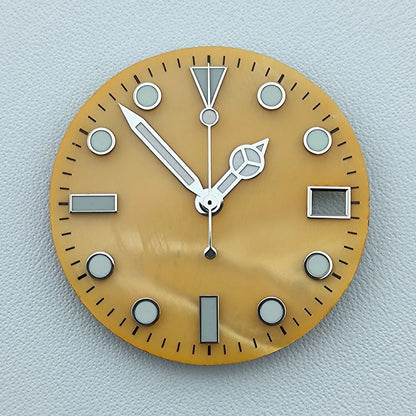 NH35 dial 28.5mm Custom logo luminous Pearl Shell Dial watch dial suitable for NH35 movement watch accessories repair tools