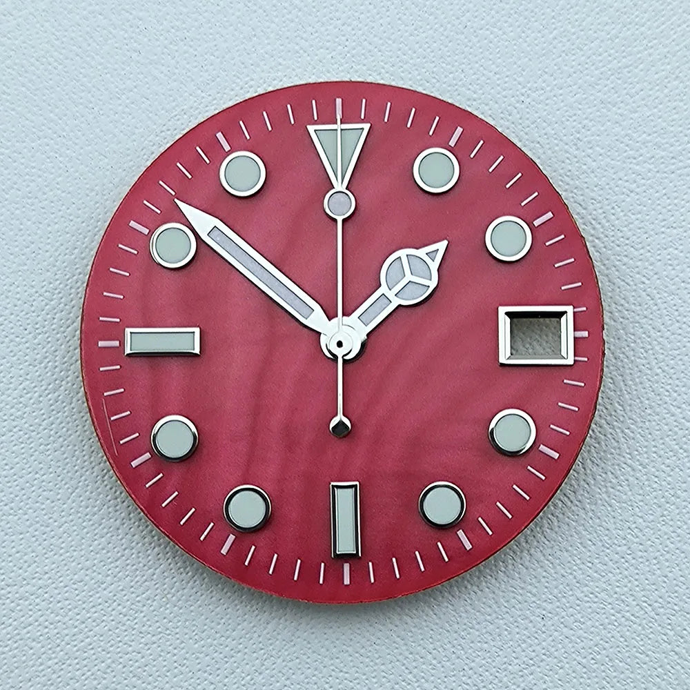 NH35 dial 28.5mm Custom logo luminous Pearl Shell Dial watch dial suitable for NH35 movement watch accessories repair tools