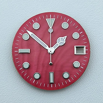 NH35 dial 28.5mm Custom logo luminous Pearl Shell Dial watch dial suitable for NH35 movement watch accessories repair tools