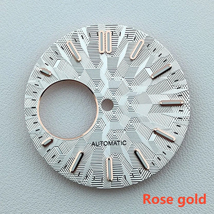 NH38 dial Custom Logo 28.5mm watch dial green luminous dial Suitable for NH38 movement watch accessories Watch repair tools