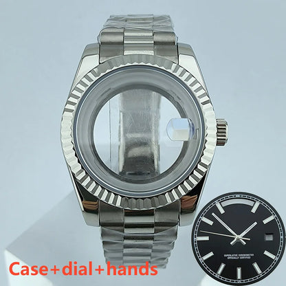 Miyota8285 case watch 41mm case stainless steel men automatic watch sapphire glass suitable for Miyota 8285 movement watch tools