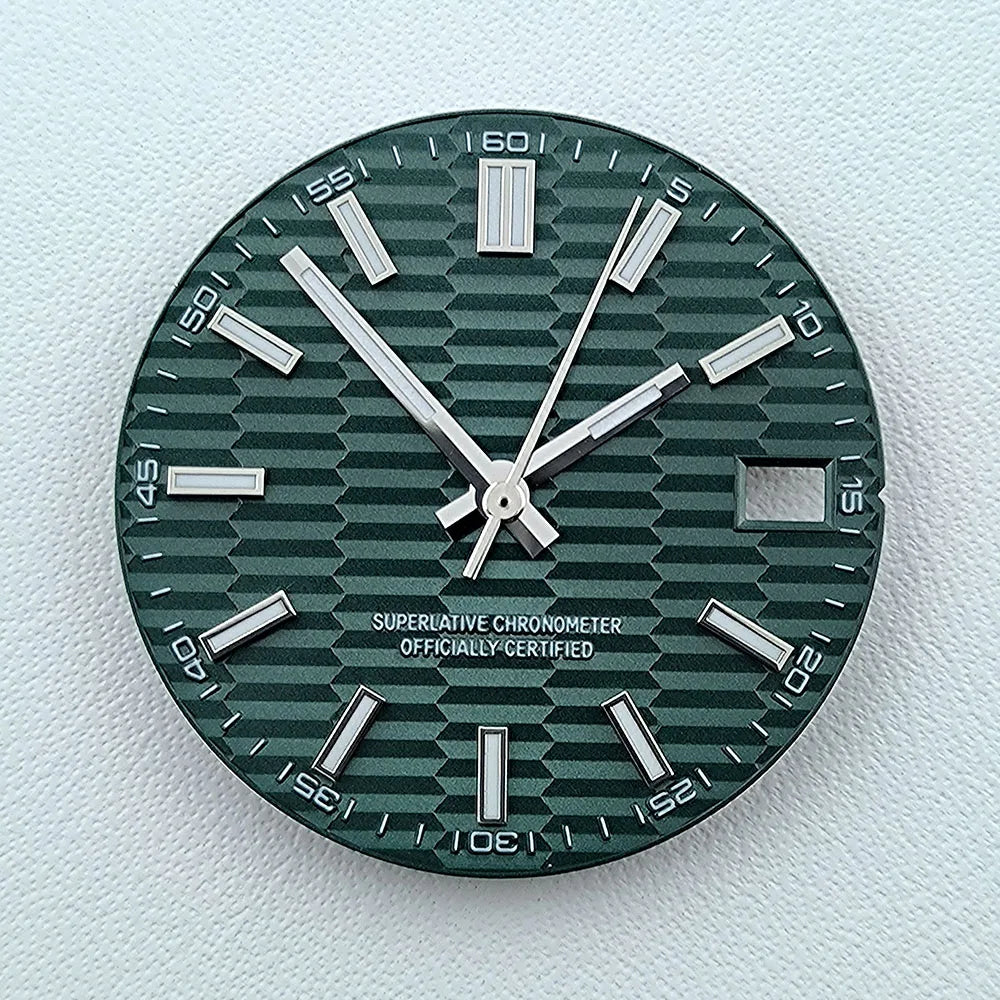 NH35 dial Custom logo No logo Watch dial 28.5mm Blue Luminous dial for NH35 NH36 movement watch accessories