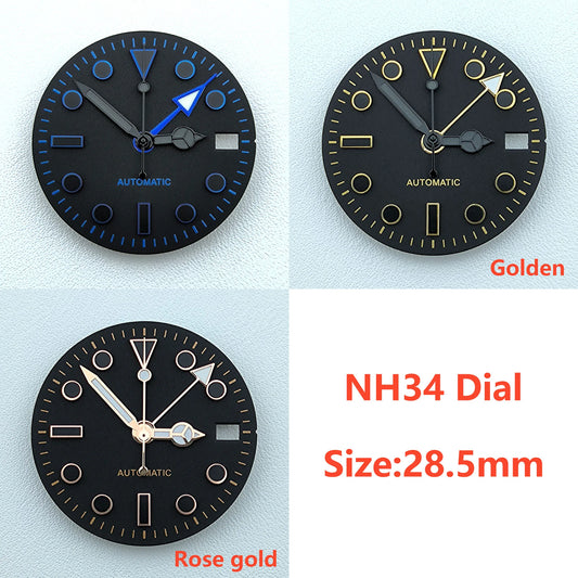 28.5mm NH34 dial Custom logo No logo Watch dial No Luminous dial for NH34 movement watch accessories