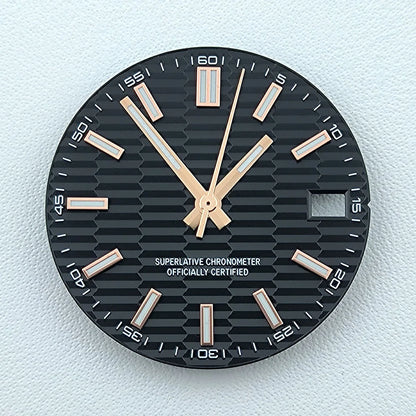 NH35 dial Custom logo No logo Watch dial 28.5mm Blue Luminous dial for NH35 NH36 movement watch accessories