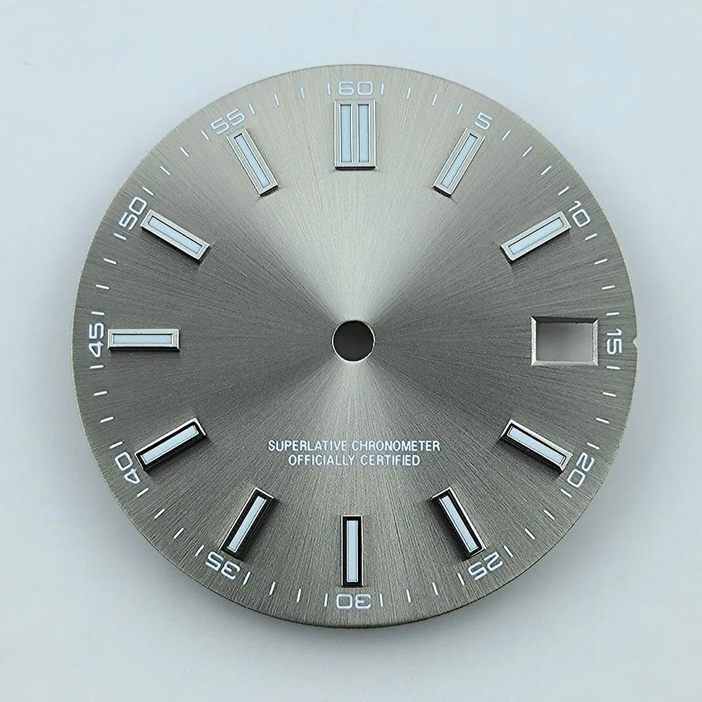 Watch dial NH35 dial Custom logo No logo Blue Luminous 28.5mm dial for NH35 NH36 movement watch accessories