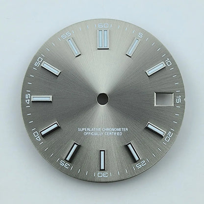 Watch dial NH35 dial Custom logo No logo Blue Luminous 28.5mm dial for NH35 NH36 movement watch accessories