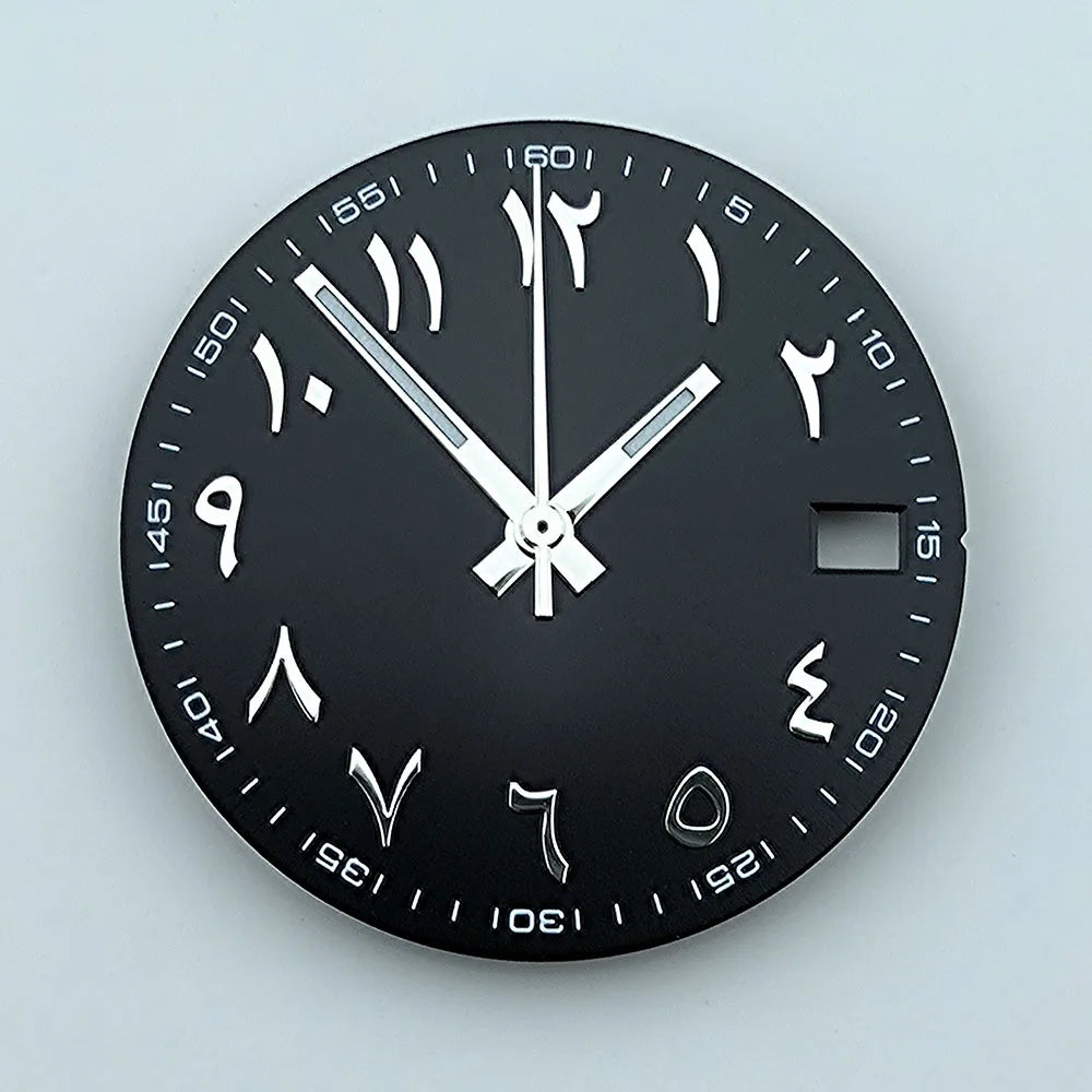 NH35 dial Custom logo 28.5mm Arabic numerals dial No luminous watch dial fit NH35/NH36 movement watch accessories