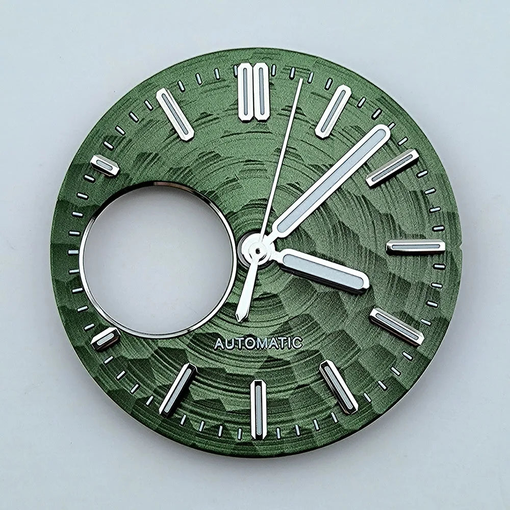 NH38 dial Custom logo watch dial Green luminous 28.5mm suitable for NH38movement watch accessories repair tool