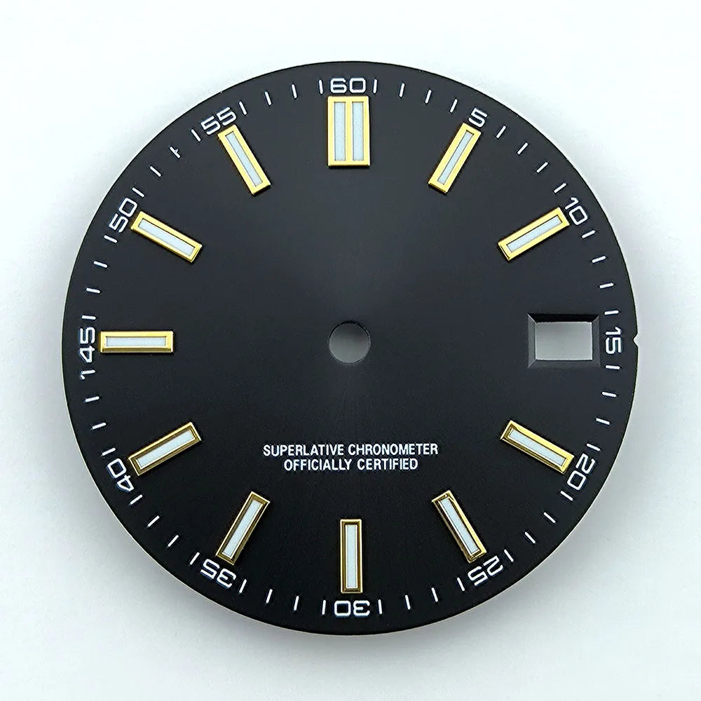 Watch dial NH35 dial Custom logo No logo Blue Luminous 28.5mm dial for NH35 NH36 movement watch accessories
