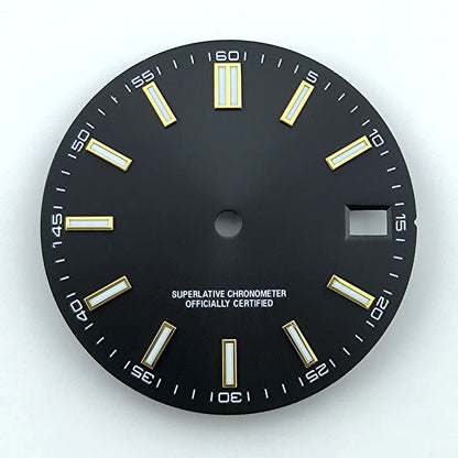 Watch dial NH35 dial Custom logo No logo Blue Luminous 28.5mm dial for NH35 NH36 movement watch accessories
