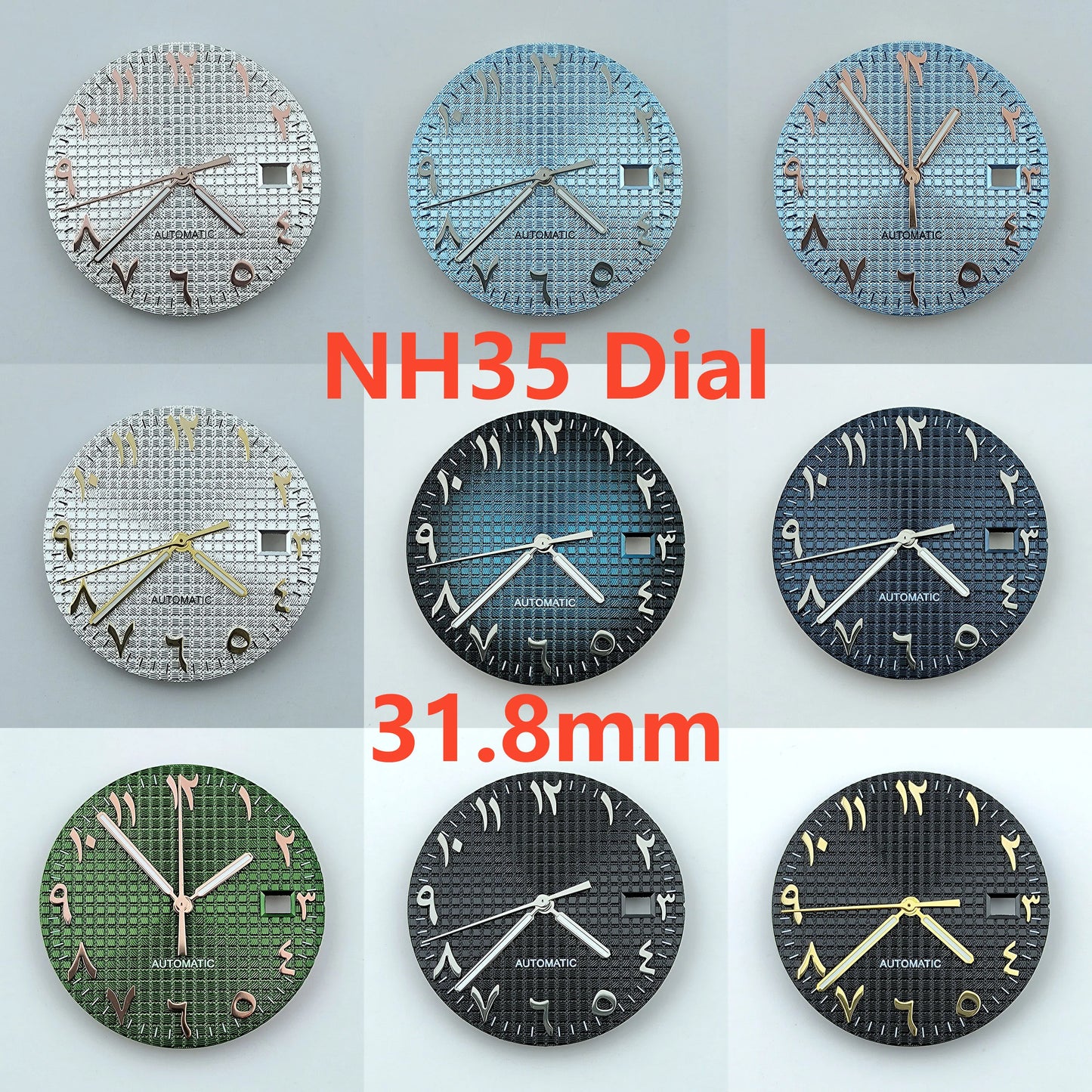 NH35 dial watch dial Arabic numerals Dial 31.8mm No luminous fit NH35/NH36 movement watch accessories repair tools