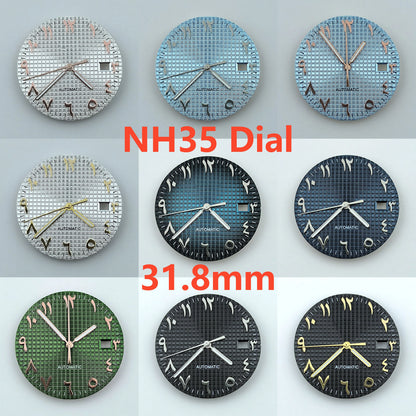 NH35 dial watch dial Arabic numerals Dial 31.8mm No luminous fit NH35/NH36 movement watch accessories repair tools