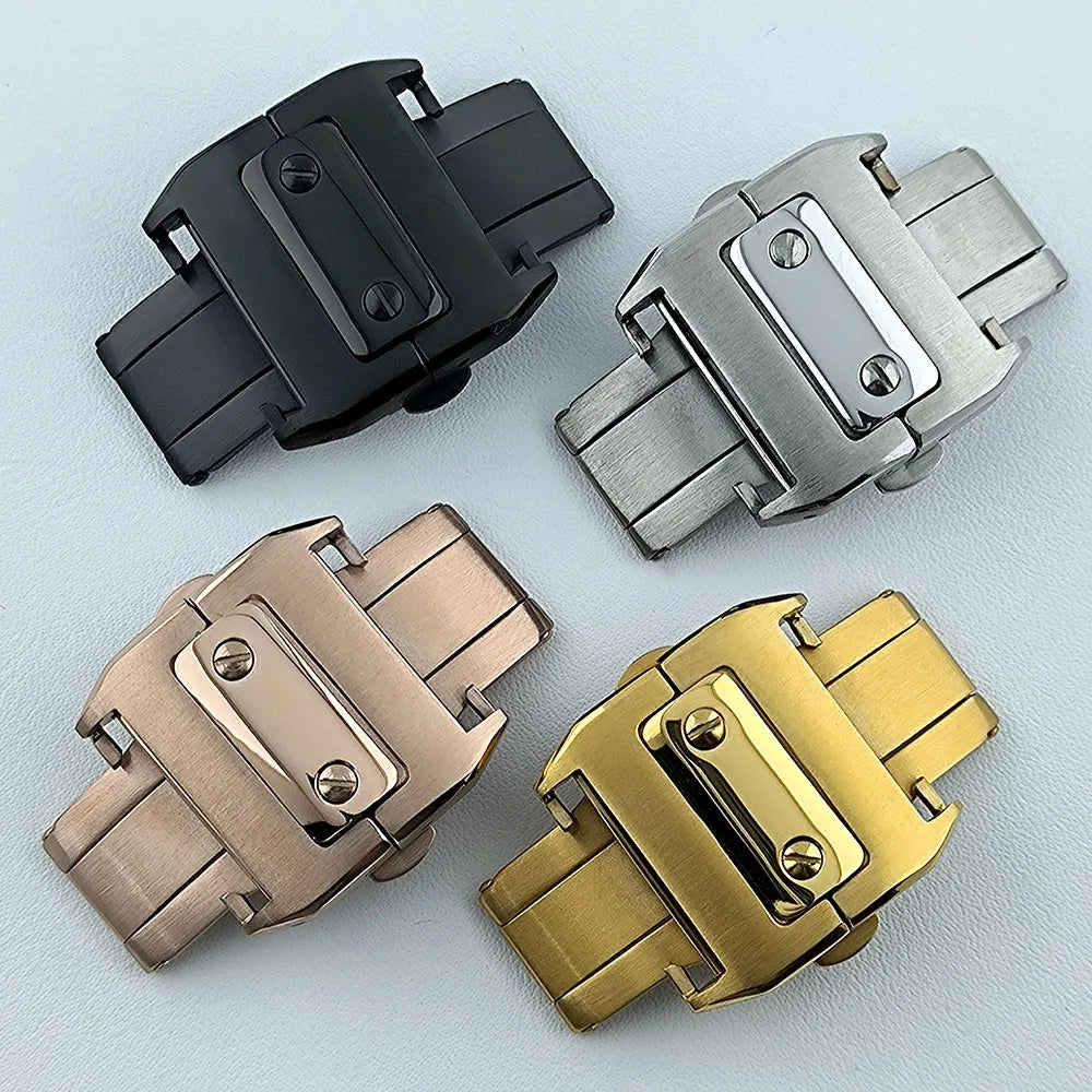 38mm NH35 Watch case Square Dial Roma Dial Watch Case Folding Buckle Square Case Leather strap fit NH35 movement