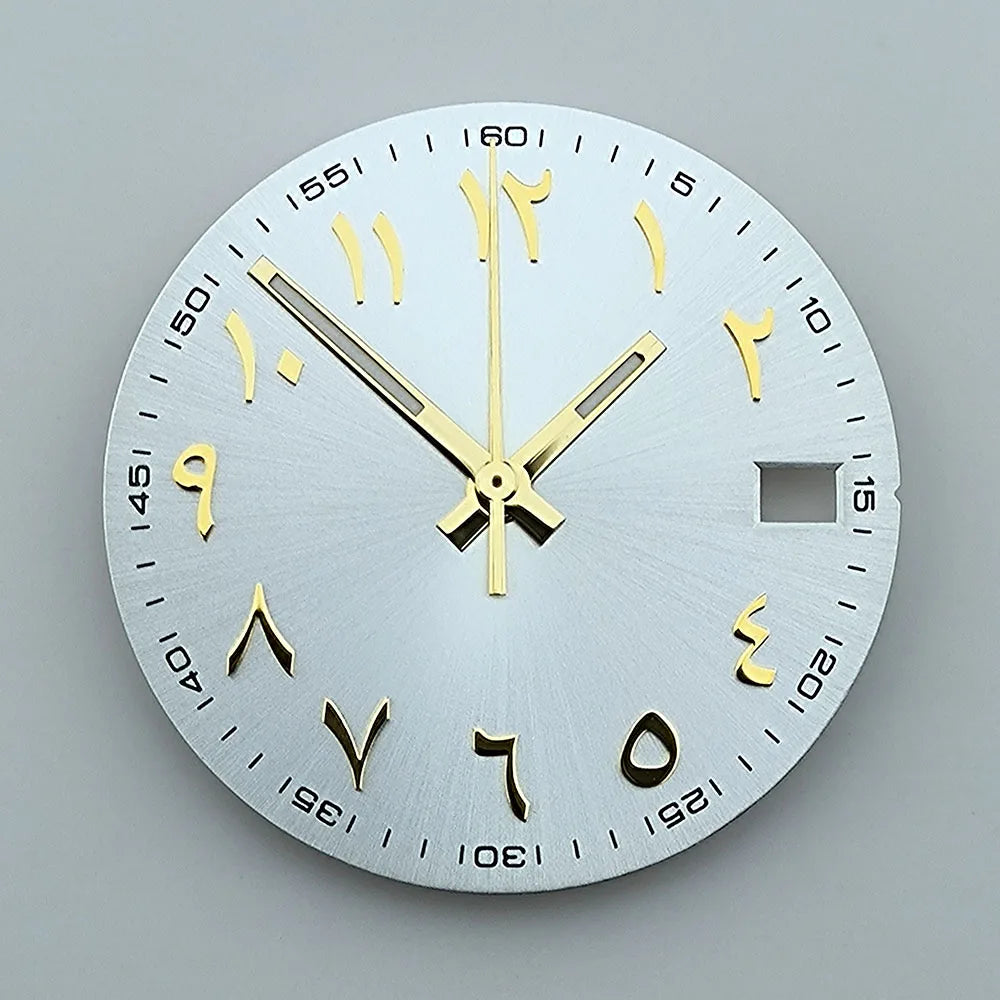 NH35 dial Custom logo 28.5mm Arabic numerals dial No luminous watch dial fit NH35/NH36 movement watch accessories