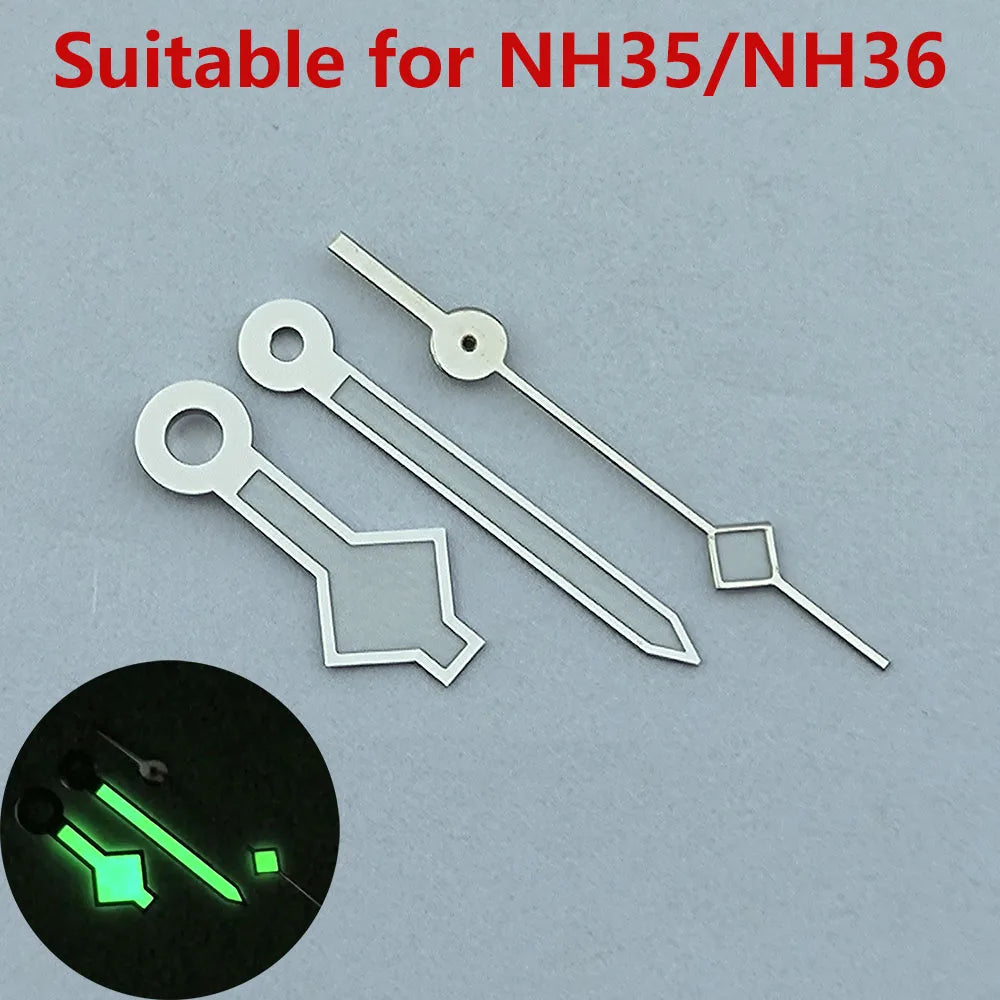 Watch hands NH35 hands NH36 hands Green luminous watch accessories Repair tools watch pointer