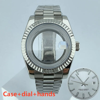 Miyota8285 case watch 41mm case stainless steel men automatic watch sapphire glass suitable for Miyota 8285 movement watch tools