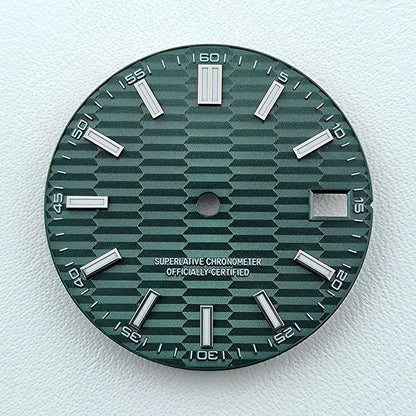 NH35 dial Custom logo No logo Watch dial 28.5mm Blue Luminous dial for NH35 NH36 movement watch accessories