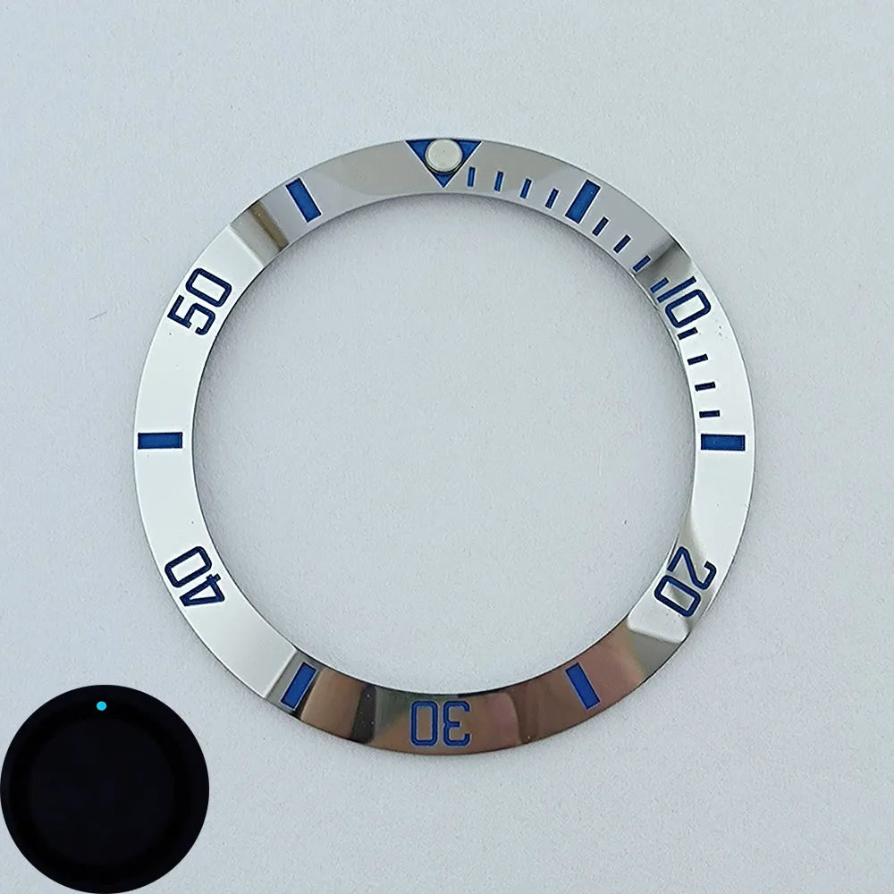 38mm ceramic High quality insert bezel Blue luminous watch insert bezel for 40mm case watch accessory repair tools