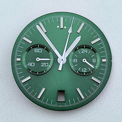 VK64 dial No Logo Dial Panda Dial Green luminous 32.5mm Dial fit VK64 movement watch accessories repair tools