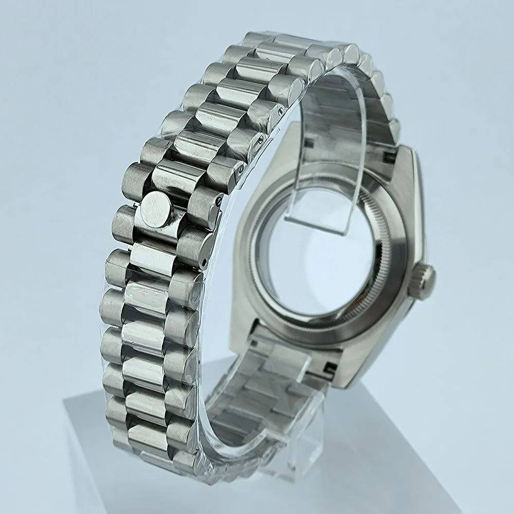 Miyota8285 hands watch case stainless steel men automatic watch sapphire glass suitable for 8285 movement watch accessories