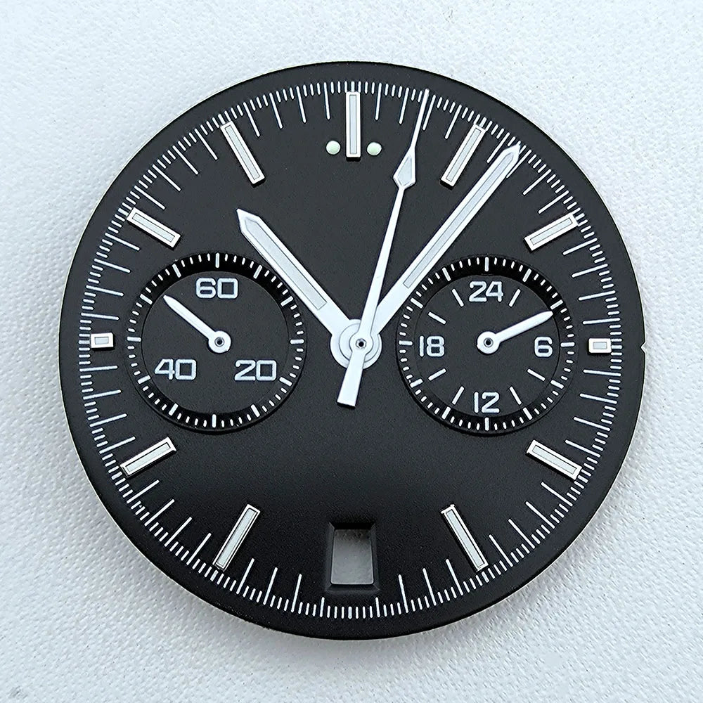 VK64 dial No Logo Dial Panda Dial Green luminous 32.5mm Dial fit VK64 movement watch accessories repair tools