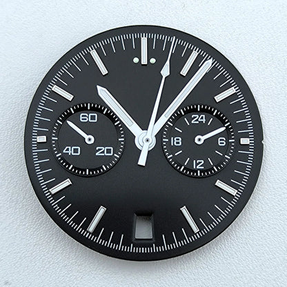 VK64 dial No Logo Dial Panda Dial Green luminous 32.5mm Dial fit VK64 movement watch accessories repair tools
