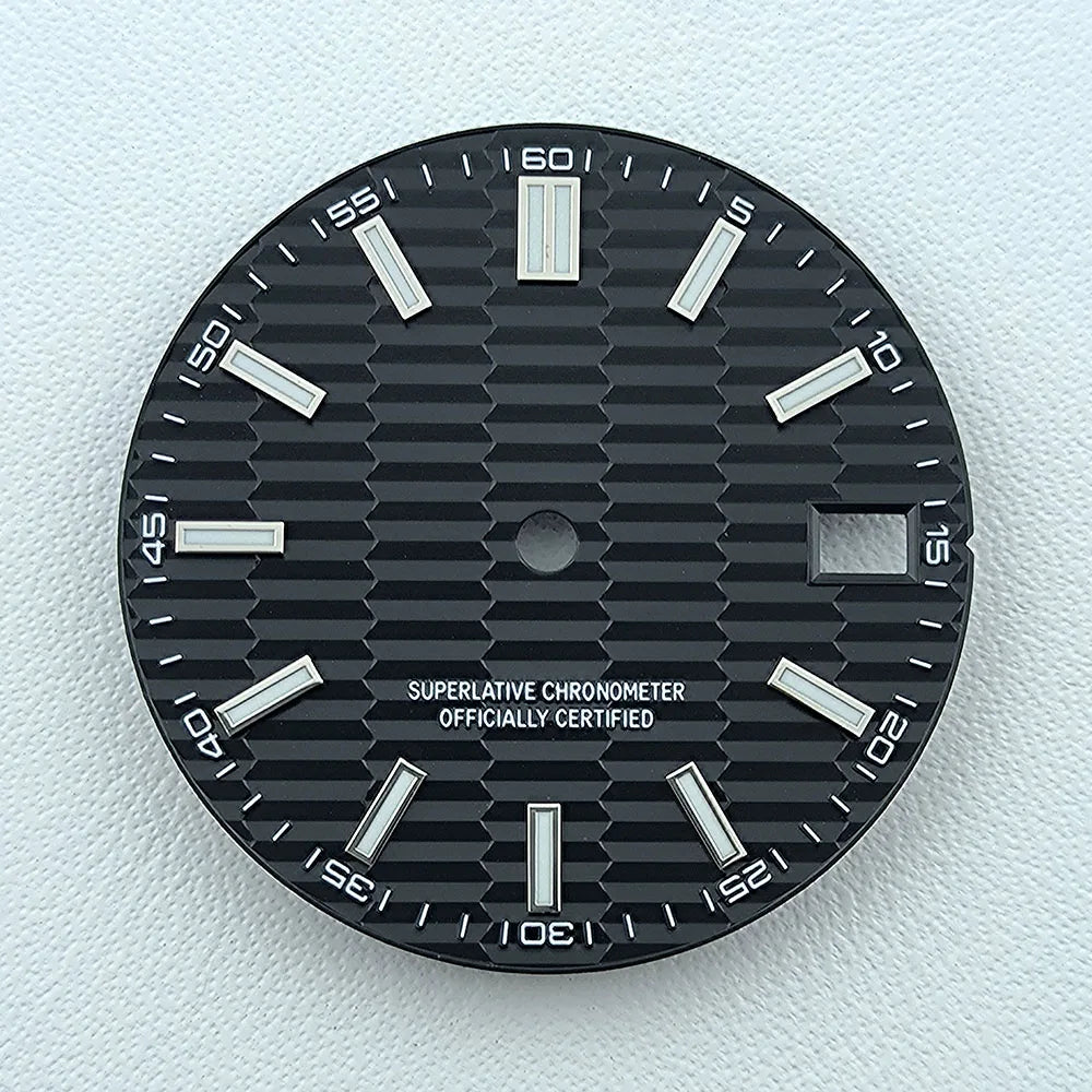 NH35 dial Custom logo No logo Watch dial 28.5mm Blue Luminous dial for NH35 NH36 movement watch accessories