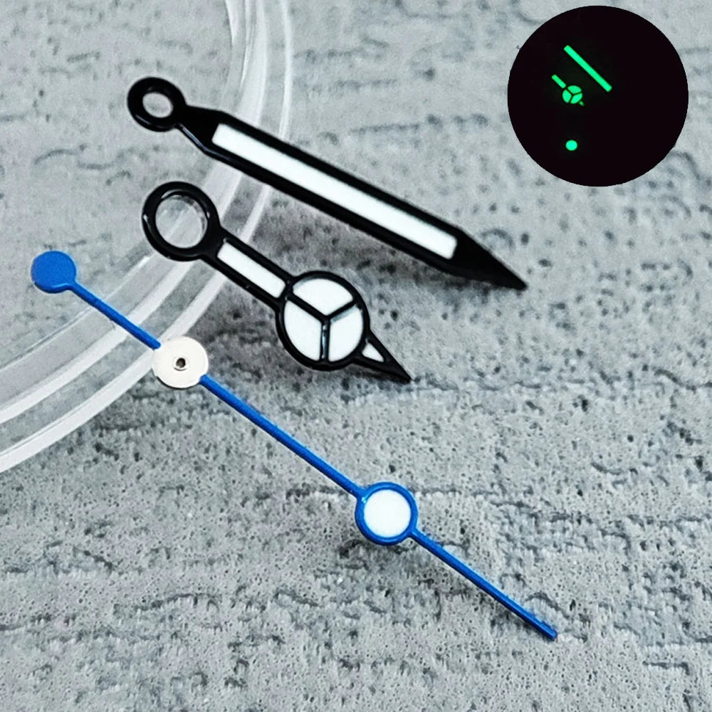 NH35 Hands Rose Gold Silver Watch Hands For NH35/NH36/4R/7S Movement Watches Pointers Green/Blue Luminous