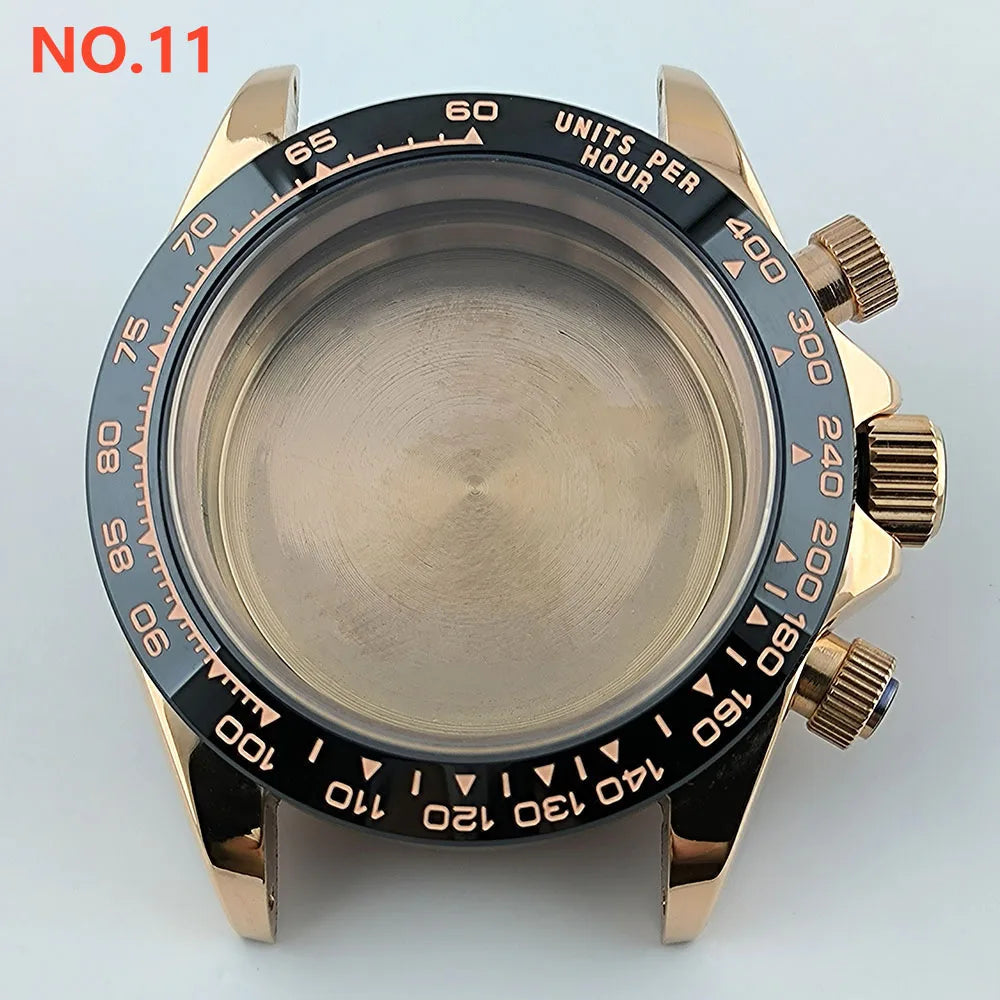 VK63 case Stainless steel high quality Watch case men's chronograph quartz watch suitable for VK63 movement watch accessories