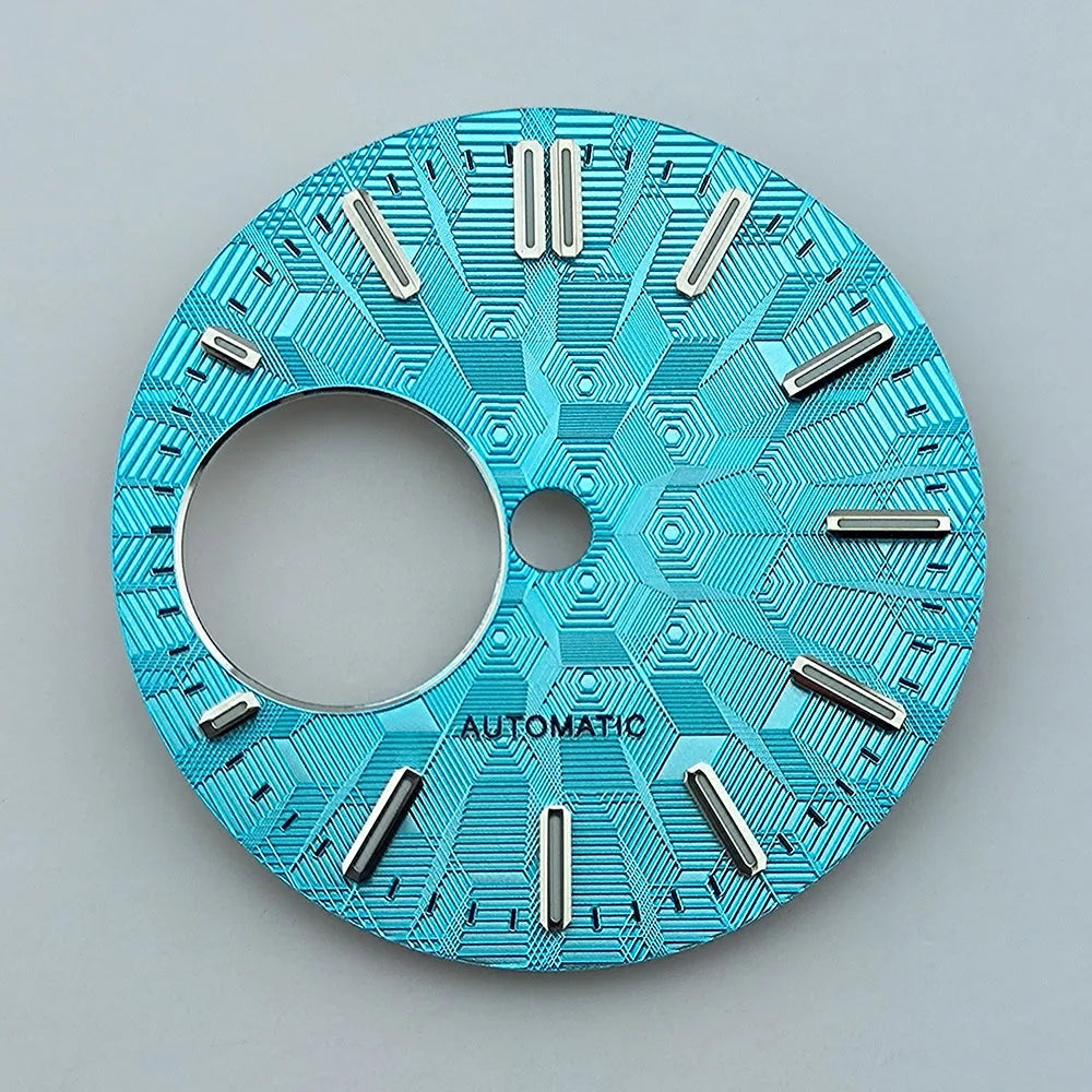 NH38 dial Custom Logo 28.5mm watch dial green luminous dial Suitable for NH38 movement watch accessories Watch repair tools
