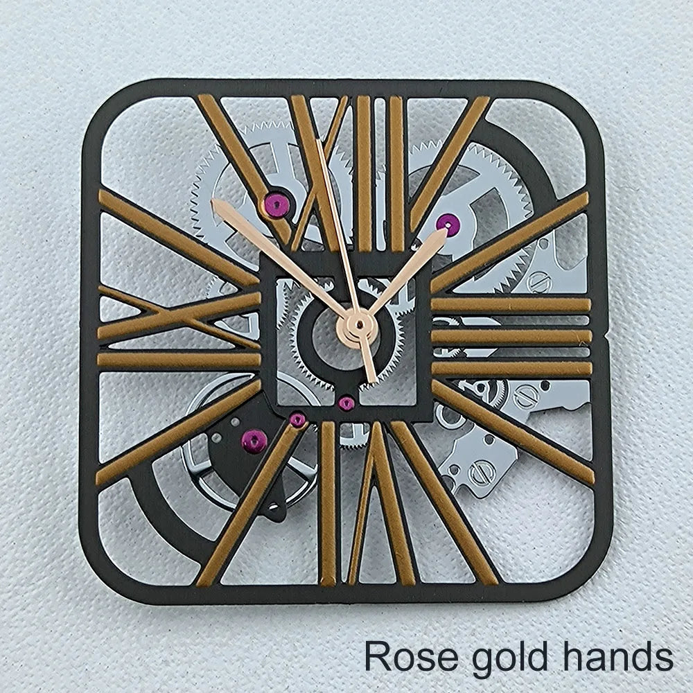NH70 Dial Hollowed out Dial Square Dial Roma Numeral Dial 27mm No logo fit NH70 movement Repair tools