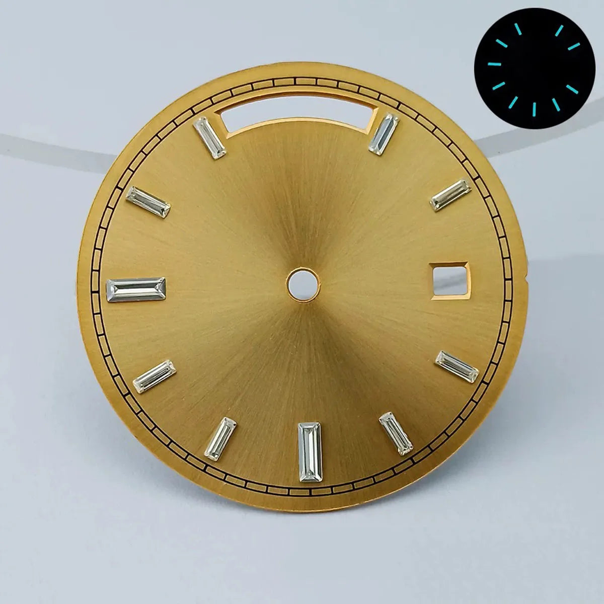 Miyota8285 dial 31mm Custom logo Green luminous Dial watch dial suitable for Miyota8285 movement watch accessories repair tools