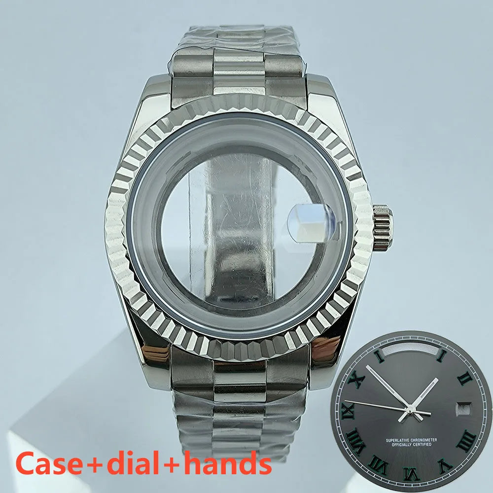Miyota8285 case watch 41mm case stainless steel men automatic watch sapphire glass suitable for Miyota 8285 movement watch tools