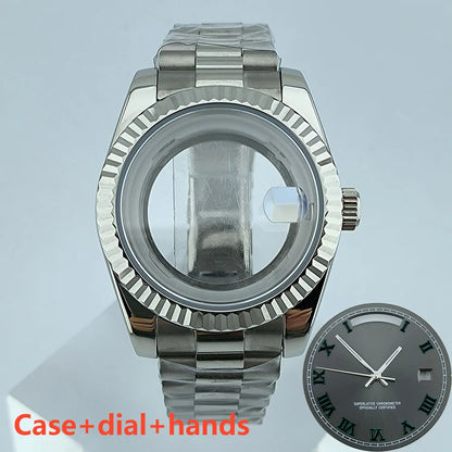 Miyota8285 case watch 41mm case stainless steel men automatic watch sapphire glass suitable for Miyota 8285 movement watch tools