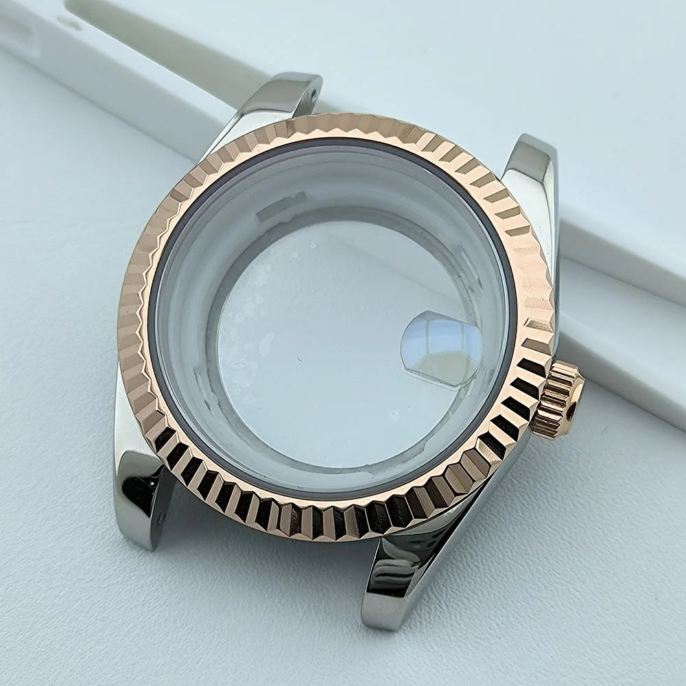 41mm Miyota8285 case watch case stainless steel men automatic watch sapphire glass suitable for 8285 movement watch accessories